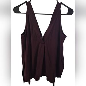 Madewell Rich Plum V-Neck Tank Top